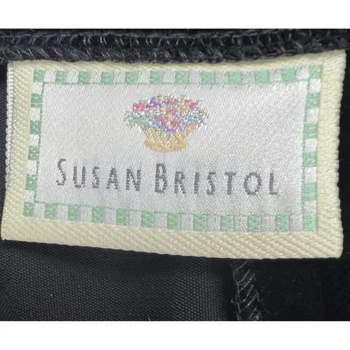 Susan Bristol Vintage Skirt Womens 10 Black Velvet Evening Dark Fairy Whimsigoth