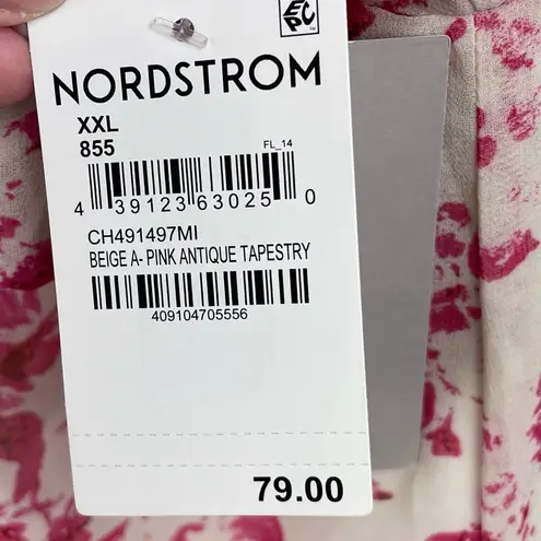 Chelsea28 NEW Forget Me Not Floral Print Puff Sleeve Midi Dress Women's Size XXL