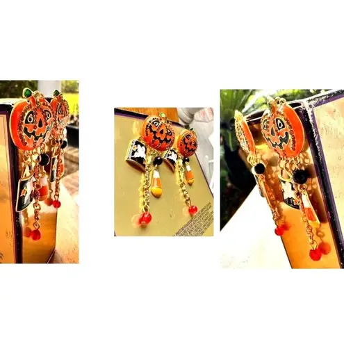 Halloween Earrings New Jack O Lantern Candy Corn Ghost Beads Pumpkin Pie…