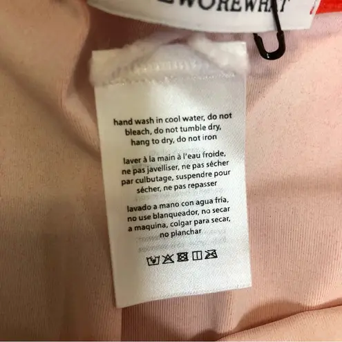 We Wore What NWT Tube Mini Skirt Gradient Fade Neon Pink Orange Grapefruit size L