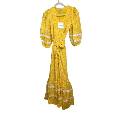 Olivia James the Label Claire Scatter Golden Dress NWT Sz. M Yellow Size M