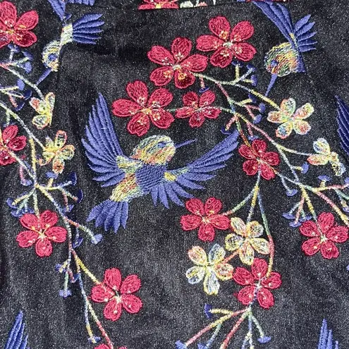 Dress the Population Sophia Hummingbird Embroidered Sheer Illusion Dress XS