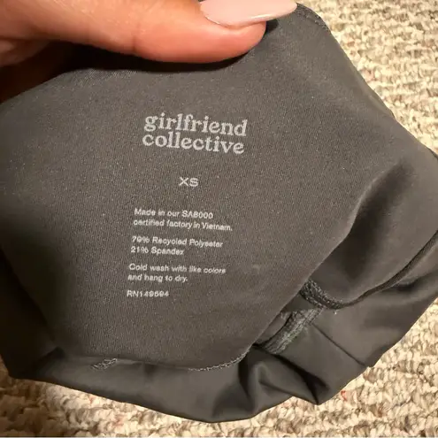 Girlfriend Collective Gray High Rise Bike Shorts- Size XS