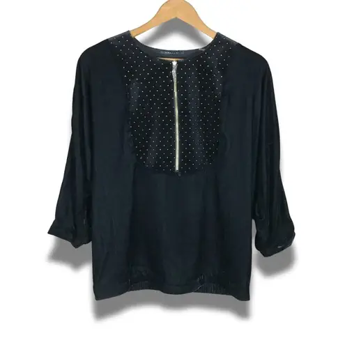 Tahari Black Velvet Top NWT SMALL