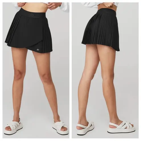 Alo Yoga  Aces Tennis Pleated Skirt in Black, Size XS, NWT