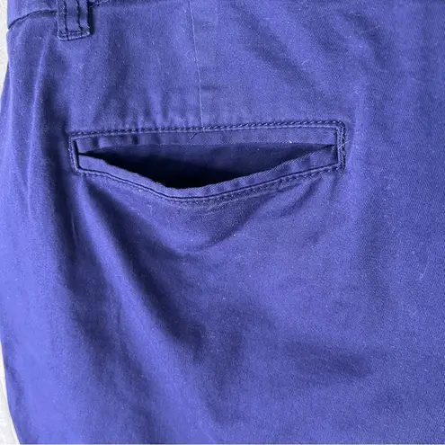 Maison Jules Size 8 Blue Indigo(Navy Blue) Essential No Stretch Short w/Pockets