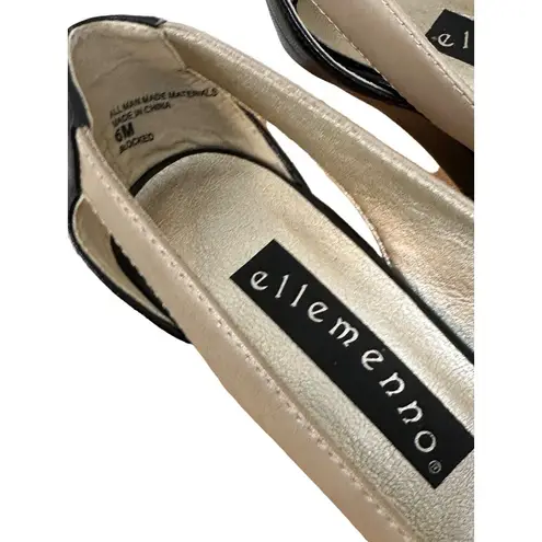 Ellemenno Women's High Heels Shoes Black Beige Size 6 Sku 2681