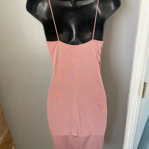 Mezzanine Pink Pleated Wrap Cocktail Dress