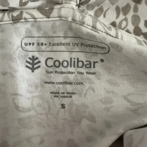 Coolibar Marietas Sun Wrap Open Cardigan Top Womens S Floral Lightweight UPF 50+ Black