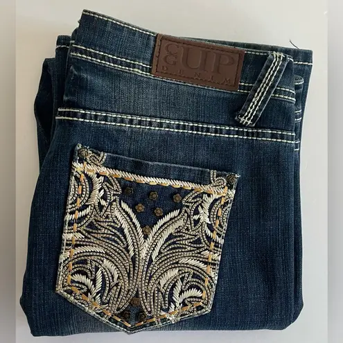 Cow Girl UP Denim Jeans Boot Cut Size 31/32