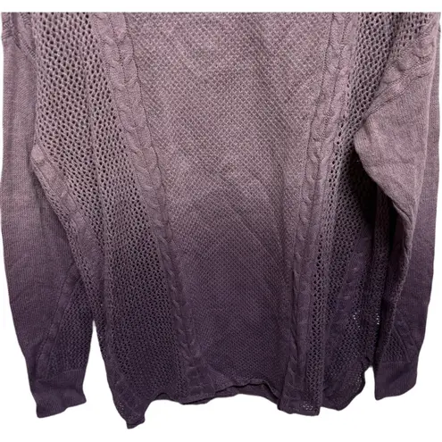 American Eagle  OMBRE Purple SWEATER Knit Light Weight Oversized Size Large