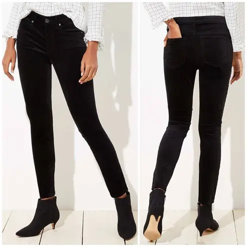 Loft  Modern Velvet Skinny Jeans in Black