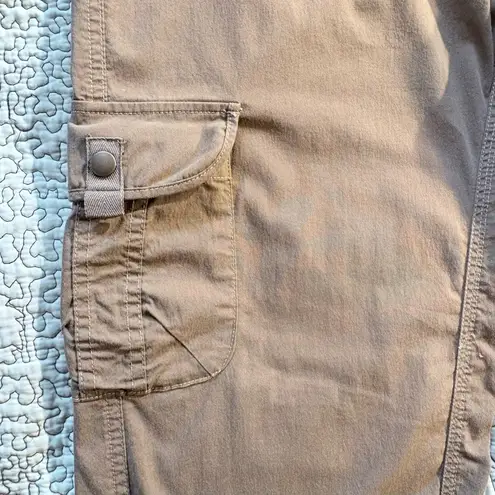 Kuhl Legendary Women’s Tan Roll-Up Snap Cargo Hiking Outdoor Pants – Size 14🧡
