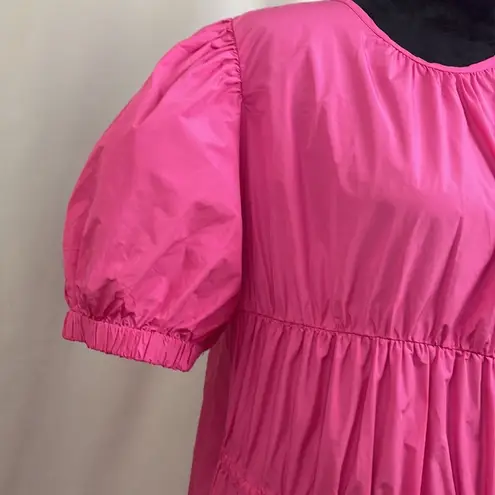 Future Collective hot pink puff sleeve dress woman’s size large