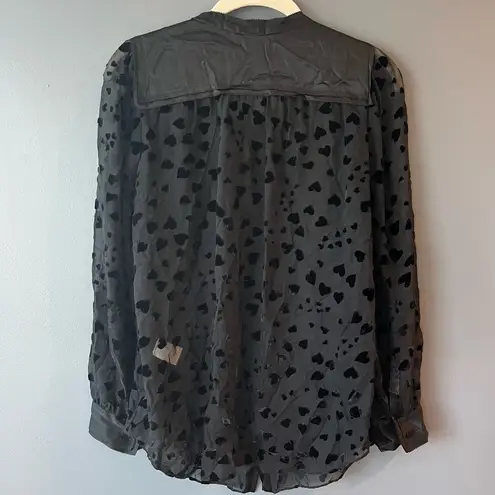 Rebecca Taylor  Velvet Heart Button Down Shirt