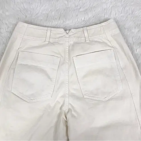 Apiece Apart Meridian Straight Leg Jeans High Waist Ecru Cream Size 28
