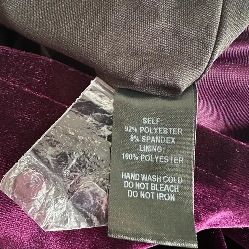 Lulu's Velvet Mini Dress Plum Purple Swing Cocktail Party 70s Halter Holiday Size M