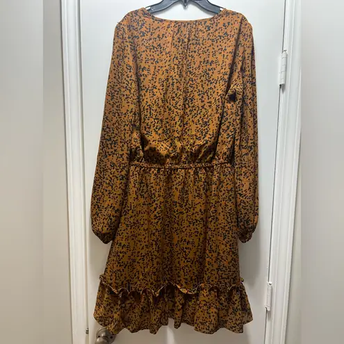 INC International Concepts Dress Printed Keyhole Dress Size Medium Black