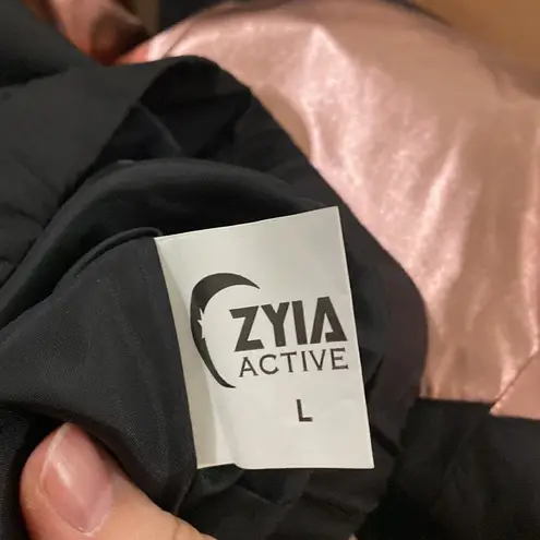 Zyia Active Pink Shine Block athletic jacket size L
