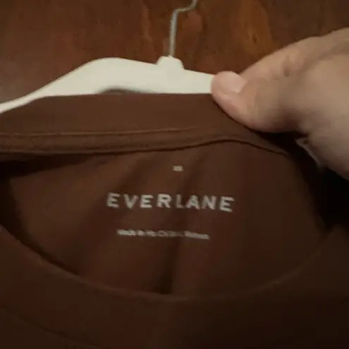 Everlane  Cotton Weekend Pocket Tee Dark Brown Dress Size XS