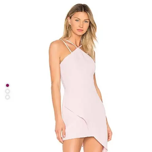 Amanda Uprichard  Odean in Rose Quartz Halter Mini Dress Size S