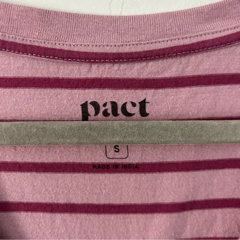 Pact Organic Cotton Soft Spun Pink Stripe A Line Dress S