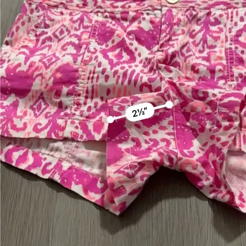 Lilly Pulitzer Liana Mid Rise Shorts in Tons of Fun Magenta Sz 6