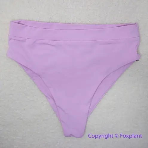 New! Set! Toast Swim crop surf bikini top High Waist, String Bikini Bottom, M Pink Size M