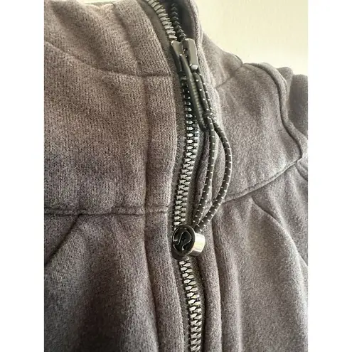 Lululemon  Scuba Full Zip Hoodie‎ Black Size 4Thick Jacket Running Thumb Holes - Image 3