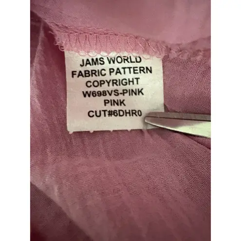 Jams World Voile Babydoll Tank Top Size S Pink Lightweight Fairy Beach Sheer