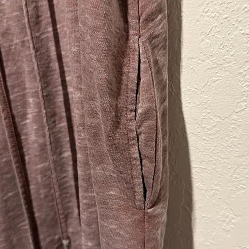 White Crow Lace Up Tank Top Dress Mauve Buckle Size XL Side Pockets Comfy Boho