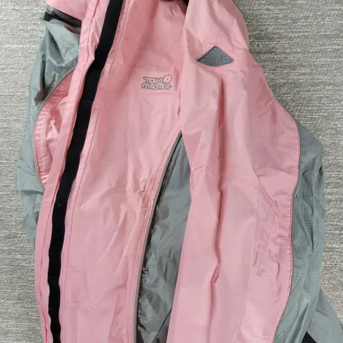 Tour Master Sentinel Rain Jacket Womens M Pink Gray Hooded Rip Stock Golf Cycle Size M