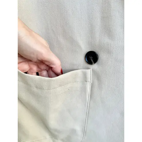 We Wore What NWT Suiting Twill Notch Lapel Blazer Coat Jacket Beige Womens Size XS