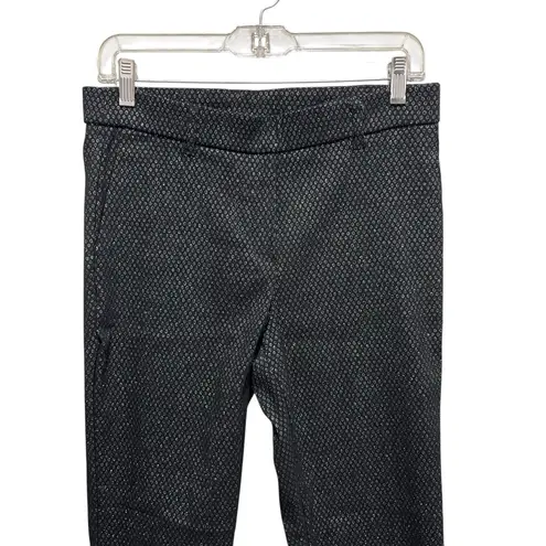 Jules & Leopold Textured Slim Legging Pants Black Silver Women’s Size Medium