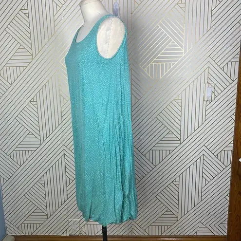 Marimekko Kissi Sleeveless Polka Dot Tank Dress Turquoise Size US Small Green