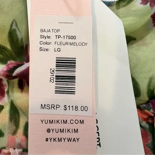 Yumi Kim NWT Designer Women’s Large Top Floral One-Shoulder Blouse Size L Romantic