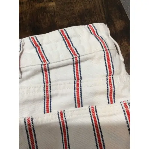 PacSun  Los Angeles Mom short striped red white blue Size 23 cotton  2" inseam