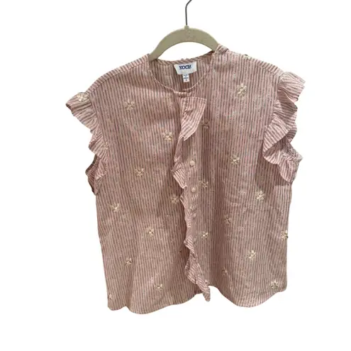 Koch Limited Edition Palm Top Happy Hour Embellished Blouse Made in USA Size S