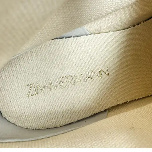 Zimmermann Logo-print Canvas High-Top Sneakers off-white red size 37 = US 6.5