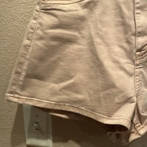 H&M & Denim Khaki Beige Tan Neutral High Waist Curvy Jean Shorts Denim Shorts Size 4