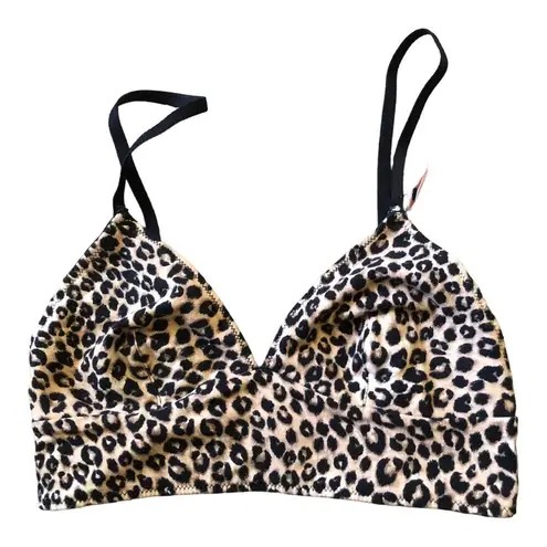 Forever 21  Flattering Comfortable Animal Print Adjustable Straps Bralette Small