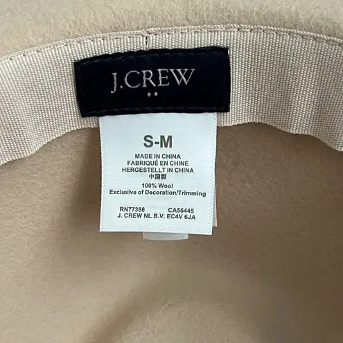 J.Crew  Wool Felt Bow Ribbon Classic Hat | Cream | S/M