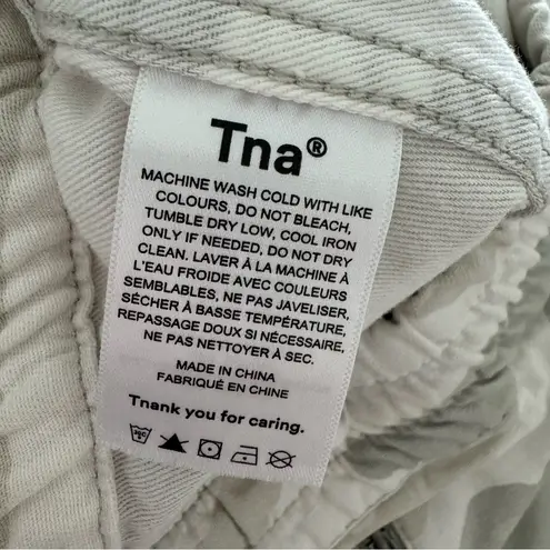 TNA Aritzia Alix Jogger Pants in White Camo Size Medium Green