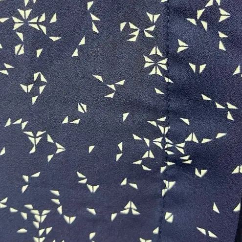 Mossimo Women's Navy White Button Down Collar Long Sleeve Shirt Blouse Top Sz M Blue Size M