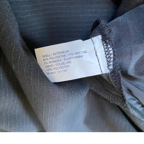 Gap Outlet Stretch Black Gray Pinstripe Pleated Skirt Polyester Uniform NWT