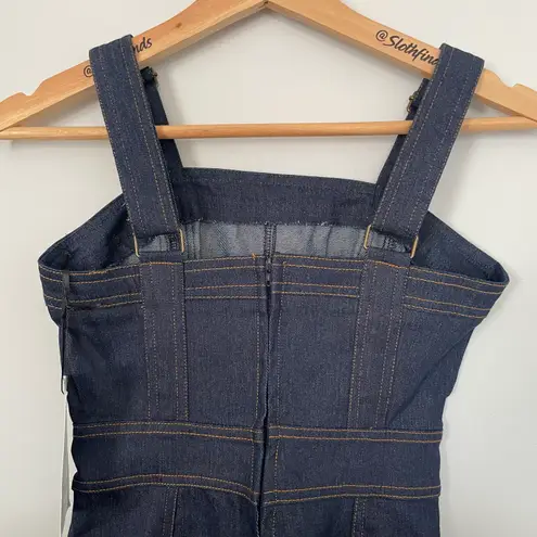 Unique Vintage Denim Bombshell Wiggle Dress- Blue- Size XS/2- NWT