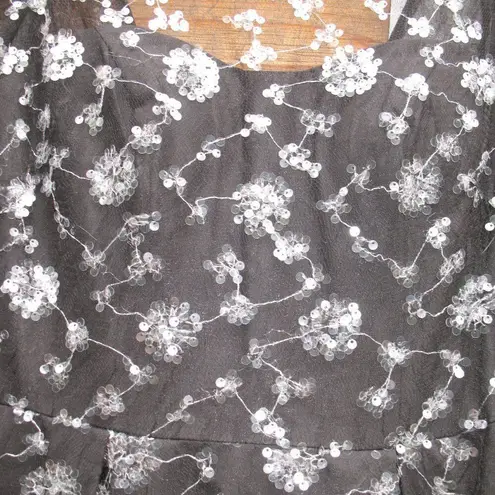 Mac Duggal NWT 12360 Illusion Long Sleeve A Line Gown Black 2