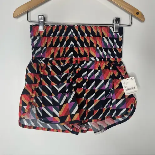 Free People Movement The Way Home Printed Shorts Size Xsmall Black