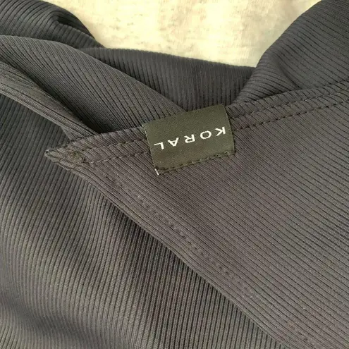 Koral 3/$15 NEW Asymmetric Colorblock Ribbed Tank Top in Brown/Black