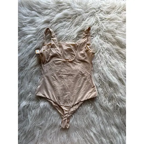 SKIMS Fits Everybody Square Neck Bodysuit Sand Size Large